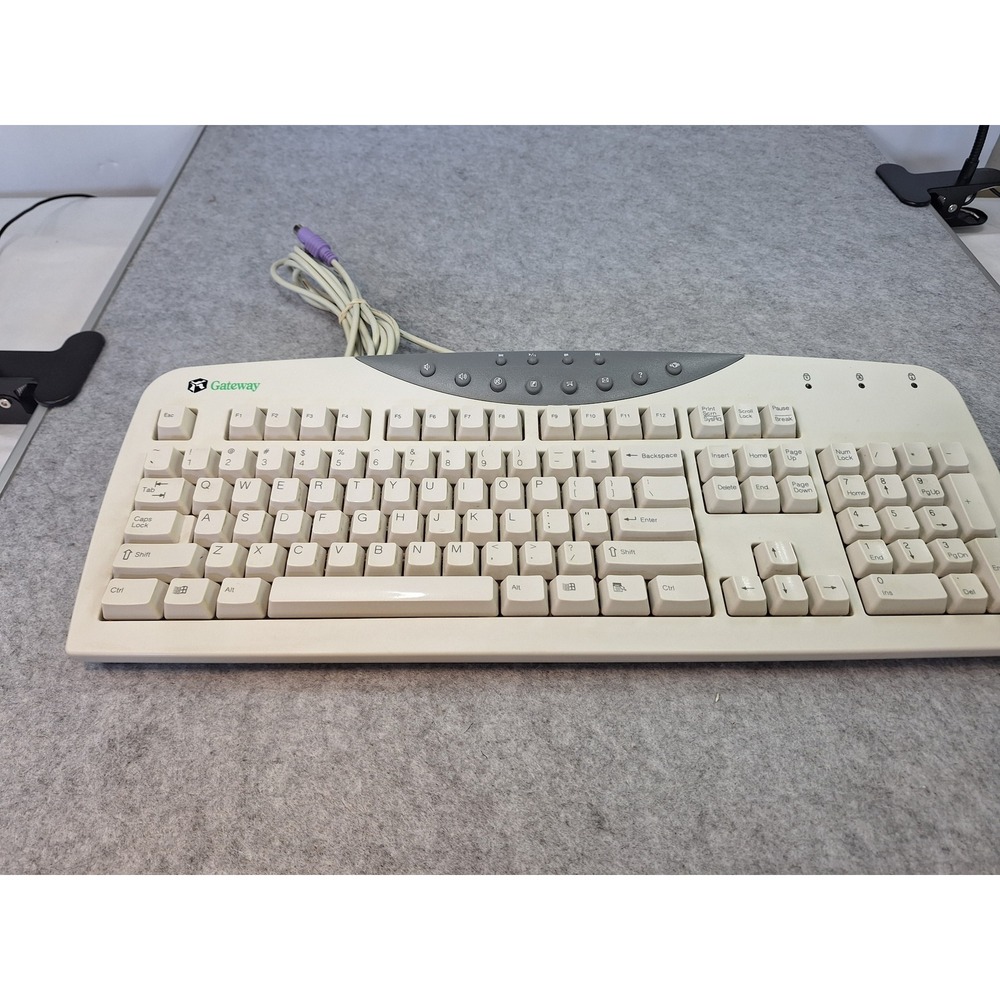Gateway SK-9920 Wired Multimedia Keyboard PS/2 Beige Vintage Retro 7003197